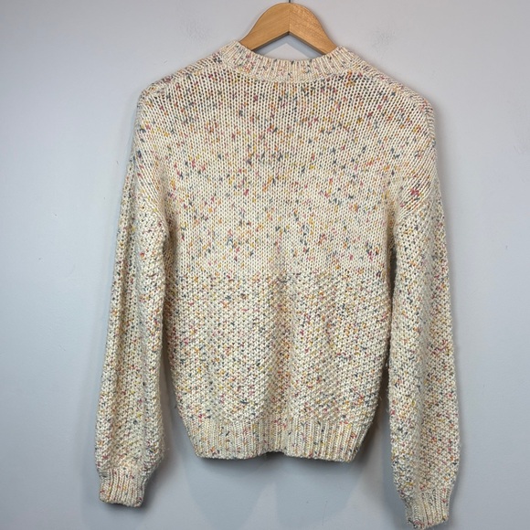 GAP Women's Cream Speckled Crew Neck Sweater - Picture 5 of 14